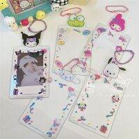 Sanrio Ribbon Transparent Card Holder with Chain PVC 3 Inch Idol Photocard Keychain