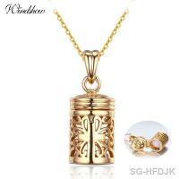 【hot】ↂ  Hollow Out Filligree perfume Bottle Diffuser Necklace Pingente Necklaces   Pendants Gold Color Jewelry