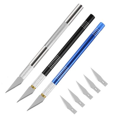 【YF】 Fenrry Precision Metal Carving Anti-Slip Scalpel Leather Craft Tools Kit with 5 Blades for Mobile Phone Repair