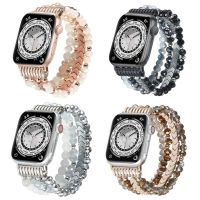 ﹍☒✻ Fashion Luxury Pearl Watch Band For Apple iwatch 8 s8 7 6 5 4 3 2 1 SE 41mm 45mm 44mm 42mm 40mm 42mm Bracelet Strap Loop