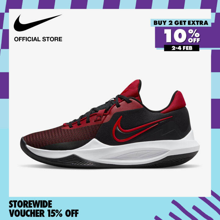 Nike Men's Precision 6 Basketball Shoes Black and red Lazada PH