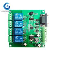 DC7-24V โมดูลรีเลย์4ทาง Modbus RTU RS232/TTL UART เอาต์พุต4ทางอินพุต4ทาง