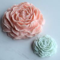 15cm/8cm Large Size Peony Candle Mold Can Be Used To Make Candle Gypsum Resin Cake Ice Block Silicone Mold Fondant Silicone Mold Ice Maker Ice Cream M