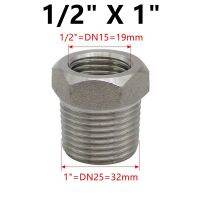 บุชชิ่งตัวผู้ X ตัวเมีย1/8 "1/4" 1/2 "3/4" 1 "1-1/4" 1-1/2 "BSP เหล็กสแตนเลสเกลียว SS 304 Fiting Pipa ประปา