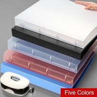 A4 Binder 4 2 Ring Folder Transparent for Card Sleeves File Document Organizer Loose Leaf Notebook Cover Refill Pages Collection Note Books Pads