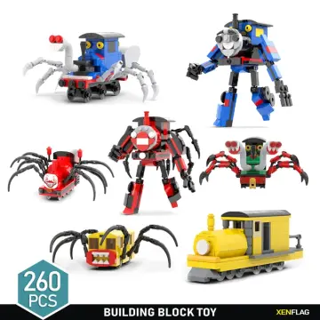 The New Choo Choo-Charles Building Blocks Big Game Surrounding Horror  Mutant Spider Train Model Doll Toys Children's Gifts