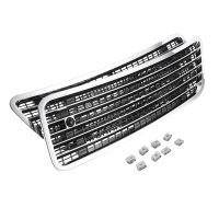 Car Front Bonnet Hood Air Vent Grille Upper Silver for Mercedes Benz S CLASS W221 2007-2013 2218800205 2218800305 Car Supplies Set