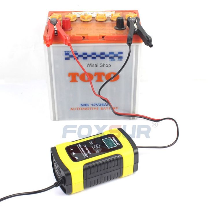 foxsur-เครื่องชาร์จอัจฉริยะและซ่อมแบตเตอรี่รถยนต์-pulse-repair-charger-12v-4-100ah-รุ่น-fbc1205d-บริการเก็บเงินปลายทาง