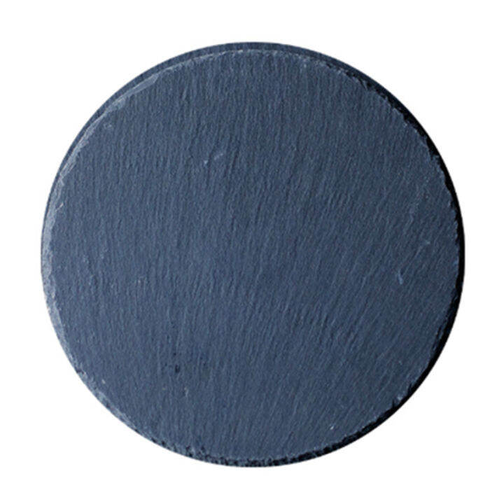 10 Inch Round Natural Black Stone Plate Western Style Steak Plate Stone