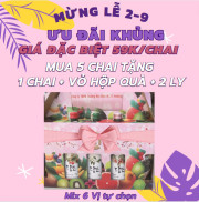 KM Sốc khi mua Combo set quà tặng 5 chai rượu Soju Damso tặng 1 chai +2 ly