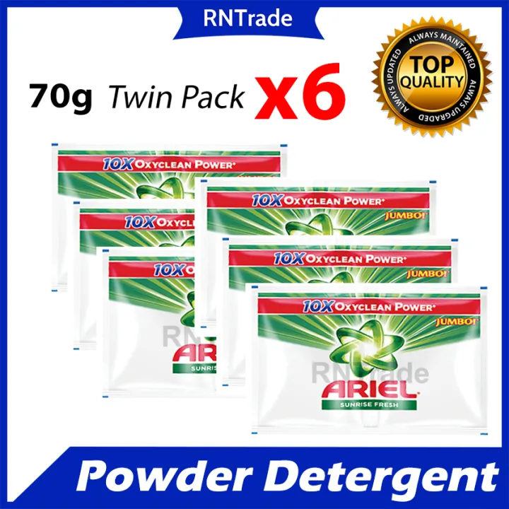 Ariel Powder Detergent Complete Sunrise Fresh 6 x 70g Lazada PH