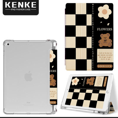 KENKE iPad กรณีการ์ตูนน่ารักซิลิโคนนุ่ม iPad สำหรับ iPad 2020 Air4 Pro 11 12.9 2020 2021 Mini 6 Mini 5 iPad 7th 8th 9th Generation iPad 5th 6th 2017 2018 Pro 10.5 Air 3 2019กรณีกล่องดินสอสำหรับเด็ก,เคสกันตก