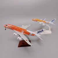 16Cm/20Cm Lega Di Metallo Giappone ANA Airbus A380การ์ตูนเต่าทะเลสายการบิน Diecast Aereo Moo Aereo Con Ruote Arancione