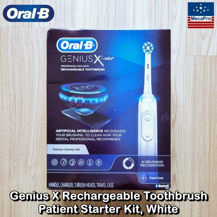 👔 Oral-B® Genius X Rechargeable Toothbrush Patient Starter Kit, White อ ...