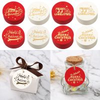 Merry Christmas Gift Tags Round Paper Cards Candy Cookie Packaging Tag Labels Noel Navidad Xmas Present Decoration 50-100pcs Cooking Utensils