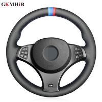 Black Soft Artificial Leather DIY Hand-stitched Car Steering Wheel Cover for BMW X3 (M Sport) E83 2005-2010