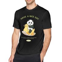 Creative Have A Nice Day T-Shirts Cute Little Bear Men Crew Neck Pure Cotton T Shirts Short Sleeve Tees Gift Idea Tops