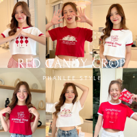 RED CANDY CROP เสื้อครอปสกรีนลายน่ารัก จัดเลยย  ??