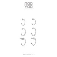 NooYoo ต่างหูสำหรับผิวแพ้ง่าย SET Open Claw Surgical Steel