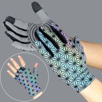 2023✇▩▲ Sports Luminous Cycling Gloves Men and Women Outdoor Sports Luminous Bike Gloves