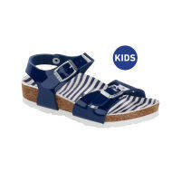 Birkenstock รองเท้าแตะรัดส้น เด็กผู้หญิง รุ่น Rio สี Nautical Stripes Navy - 1016358 (regular)