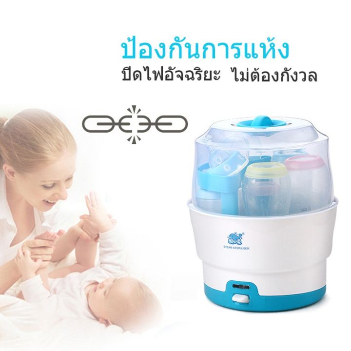 เครื่องนึ่งฆ่าเชื้อขวดนม-ความจุขนาดใหญ่สามารถใส่ขวดนมได้-6-ขวด-ที่นึ่งขวดนมที่นึ่งขวดนมที่นึ่งขวดนมธรรมชาติที่นึ่งขวดนม