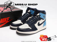 รองเท้าบาสเก็ตบอล แอร์ จอแดน 1 Retro High OG Obsidian AJ1 Generation ( SIZE.40-45 EU ) ฟ้าขาวกรม ใส่สบาย รองเท้าหุ้มข้อ รองเท้าบาสเก็ตบอล รองเท้ากีฬา รองเท้าผู้ชาย