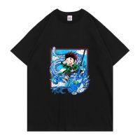 เสื้อยืดผู้หญิงผู้ชายเสื้อยืดลายอนิเมะ Demon Slayer Kimetsu No Yaiba เสื้อยืดพิมพ์ลายอนิเมะคลาสสิกเข้ากับทุกชุดเสื้อยืดลำลองฮิปฮอป Unisex แฟชั่นไซส์เสื้อยืดท็อปแบบตัวสั้น6XL 5XL