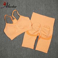 ATHVOTAR 2Pcs Women Sport Suit Gym Set Sexy Bra Seamless Shorts Workout Running Clothing Gym Wear Athletic Yoga Set