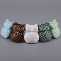 [HOT NNQJKYIYWHG 512] 1x Pastoral Furniture Cabinet Ceramic Knob Drawer Pull Handle Kitchen Door Refurb Owl Knob Children Room Cartoon Knobs