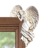 Angle Door Frame Decoration Angel Wings Decor Door Sitter Redemption Angel Wings Ornament Statue 3D Creative Art Wall Angel In