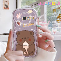 Jlingji เคสปลอกสำหรับ Samsung J7 J7 Prime 2 J2ลายการ์ตูนหมีมีความสุขดีไซน์ใหม่ขอบคลื่นนุ่มเคสมือถือกันกระแทกแบบใสโปร่งใสลายกล้องถ่ายรูปเรียบง่ายปลอกป้องกันอ่อนโยน