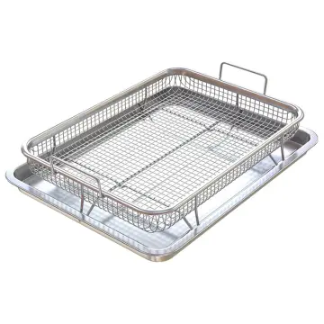 Air Fryer Basket for Oven, Stainless Steel Grill Basket, Non-Stick Mesh  Basket, Air Fryer Tray Wire Rack Roasting Basket 