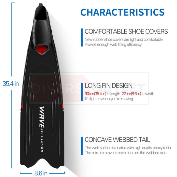 wave-freediving-fins-ฟินฟรีไดฟ์-ฟินดำน้ำ-ตีนกบดำน้ำ