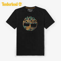 Timberl เสื้อยืดผู้ชายแขนสั้นพิมพ์ลายโลโก้ต้นไม้กลางแจ้งลำลองใหม่ A441R