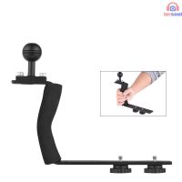 Aluminum Alloy Diving Handle Tray Bracket Single Handheld Hand Grip Video Stabilizer Portable Balancer Holder with 1/4inch Screw &amp; Ball Adapter for GoPro 6/5/4/3+/3 SJCAM SJ4000/5000/6000 Yi &amp; Camera Camcorder LED Light