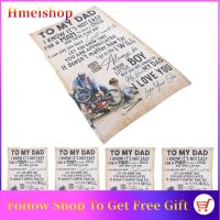 Hmeishop Father Gift Blanket  Envelope Skin Friendly Clear Printing Personalized for Bedroom