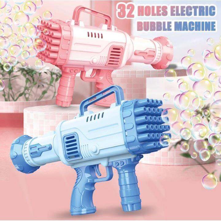 32 Hole Electric Bubble Gun Gatlin Bubble Gun Machine Soap Bubbles