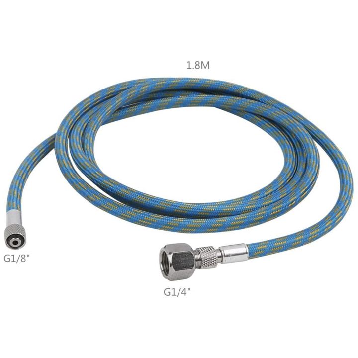 hot-braided-airbrush-hose-with-1-8-x1-8m-5-9ft-size-fitting-on-end-and-a-1-8in-air