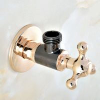 One Brass Angle Valve Chrome Black Gold Inlet Valve Bathroom Outlet Valve Water Stop Valve Toilet Kitchen Taps Accessories 1/2