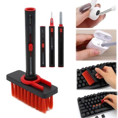 5 in 1 Keyboard Cleaning Brush Kit Keycap Puller Earbuds Cleaner for Airpods Pro 1 2 3 Bluetooth Earphones Case Cleaning Tools Keyboard Accessories