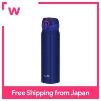 ขวดน้ำสูญญากาศ Thermos ฉนวนกันความร้อนโทรศัพท์มือถือแก้ว One-Touch Open Type Navy สีชมพู20.3 Oz Tumbler/Thermoflask 600Ml JNL-604 NV-P