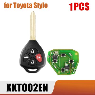 Xhorse XKTO02EN Universal Wire Remote Key Fob Flip 4 Button Replacement Spare Parts for Toyota Style for VVDI Key Tool