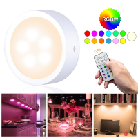 VOVA ไฟ LED ติดตู้ไฟเด็กซนไฟใช้แบตเตอรี่พร้อมรีโมทไร้สาย13สี RGB สำหรับตู้เสื้อผ้าไฟเด็กซนผนังอุปกรณ์ตกแต่งบ้าน