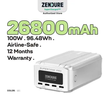 Zendure Portable Laptop Charger Power Bank 26800mAh SuperTank Pro 100W PD  3.0 Fast Charger 4 USB-C External Battery Pack OLED Screen Display Battery  for MacBook iPad Switch Samsung iPhone Huawei 