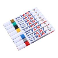 Colorful Waterproof Permanent Paint Pen Tire Metal Outdoor Marking Ink Marker Writing Supplies Highlighters Markers