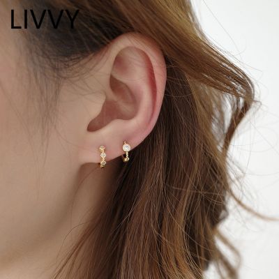【YP】 LIVVY 2021 New Trend  Round Gold Color Earring for Fashion High-Quality Exquisite Jewlery Accessories