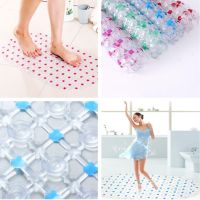 【PPQ Home Life Museum】 สี่เหลี่ยมผืนผ้า PVC Anti-Skid Bath Mats ฝักบัวอาบน้ำนุ่มห้องอาบน้ำเสื่อนวดถ้วยดูดอ่างอาบน้ำกันลื่นพรมขนาดใหญ่