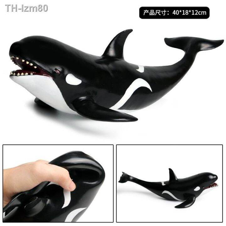 ของขวัญ-soft-rubber-simulation-model-of-marine-animal-toys-children-large-whale-shark-fish-giant-tiger-jaws-doll-furnishing-articles