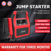 จั๊มสตาร์ท 12v/24v Jump start สตาร์ทรถกำลังสูง จัมสตาร์ท จุดสูงสุดเริ่มต้น 1500A การชาร์จแบบดิจิตอล USB จั๊มสตาร์ท high power24v เริ่มรถบรรทุกเครื่องจักรก่อสร้าง ระบบไฟ LED